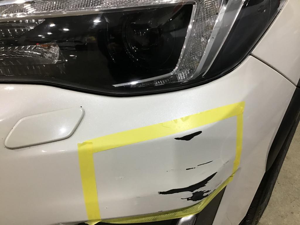  インプレッサＸＶ エグレ修理前