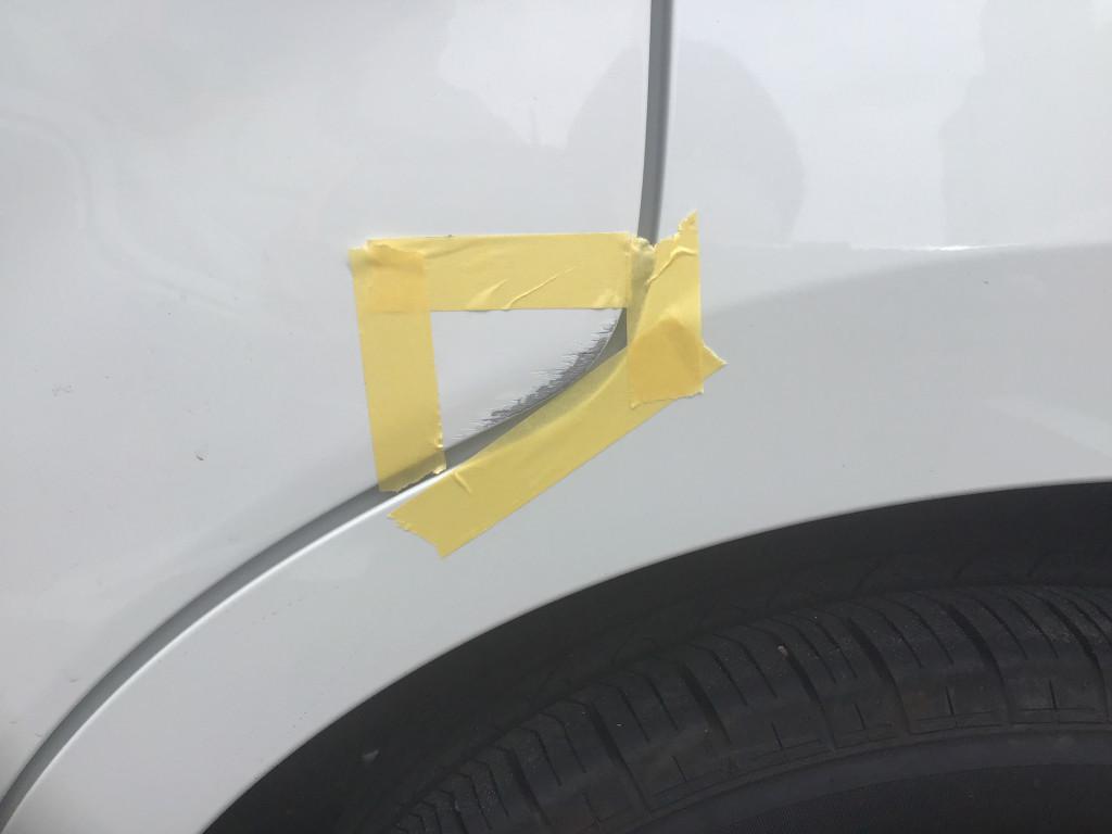  ステップワゴン 線キズ修理前