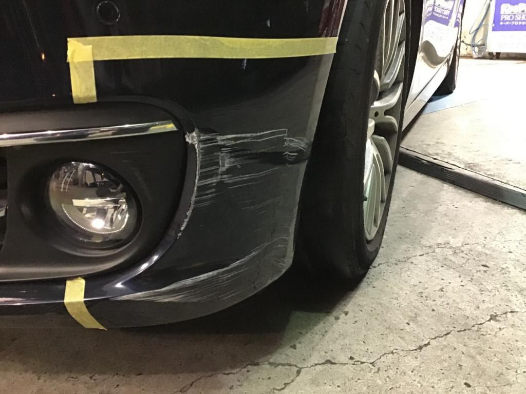  ＢＭＷ　５シリーズ へこみ修理前