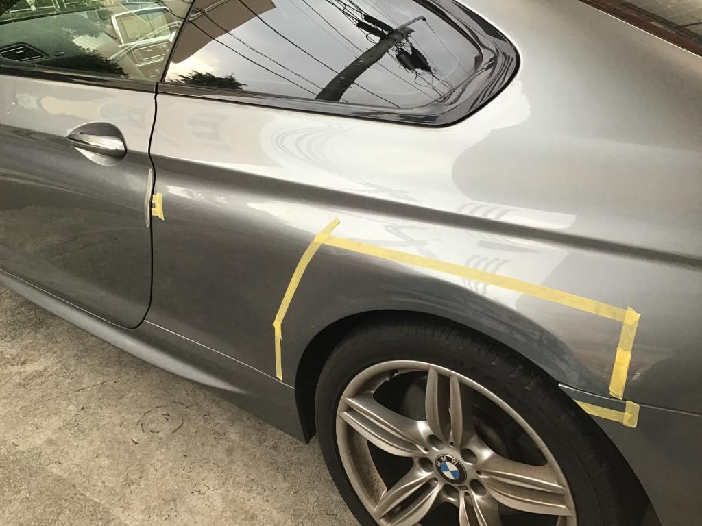  ＢＭＷ　６シリーズ へこみ修理前