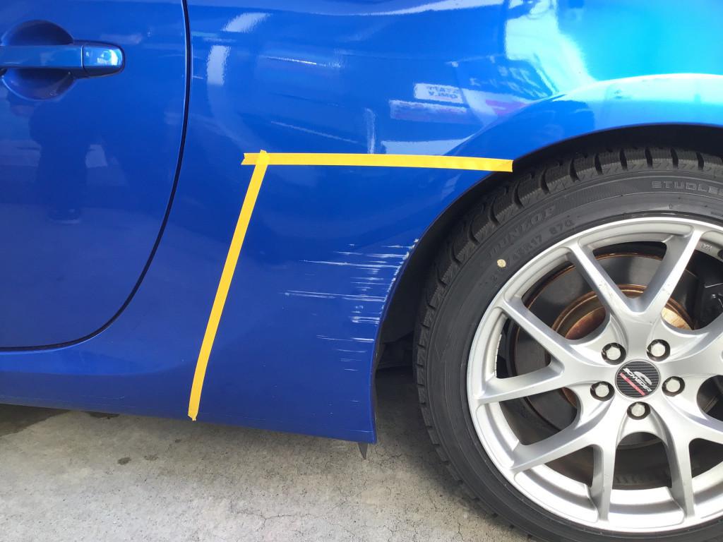  ＢＲＺ へこみ修理前