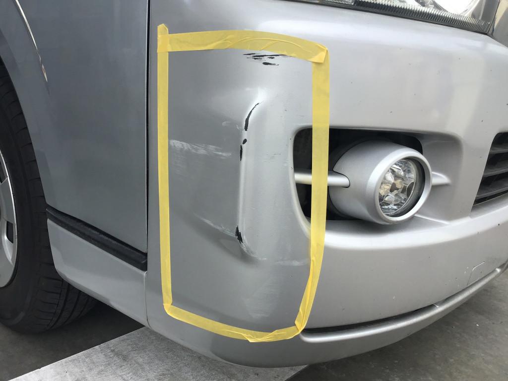  ハイエースバン エグレ修理前
