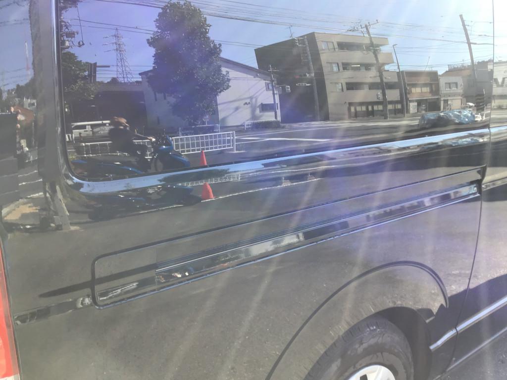  ハイエースバン へこみ修理後