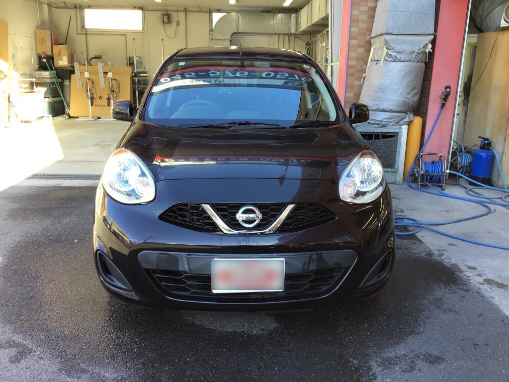 日産 マーチ ドア 線キズ