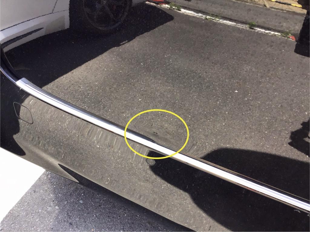  アルファード へこみ修理前