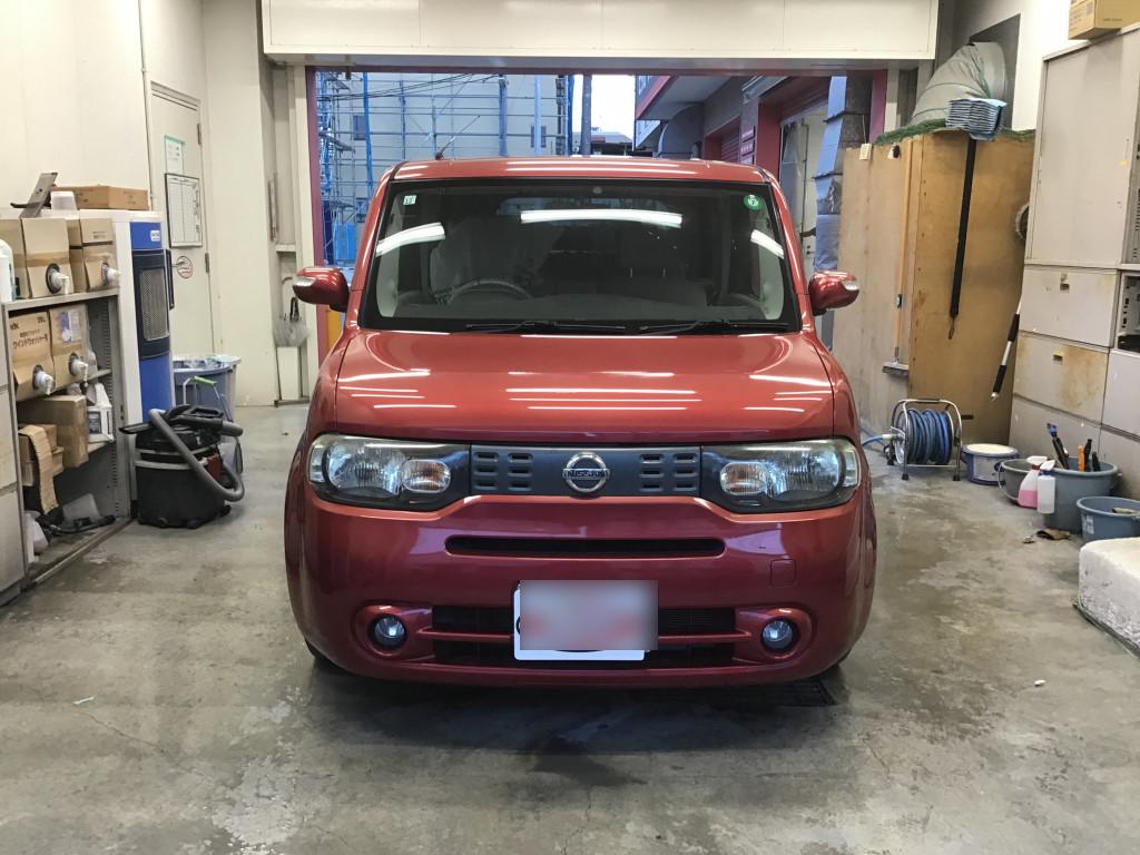 日産 キューブ フェンダー へこみ