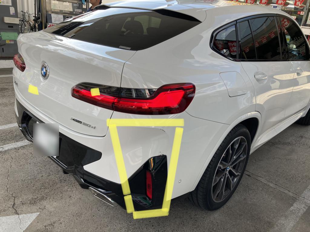  ＢＭＷ　Ｘ４ エグレ修理前
